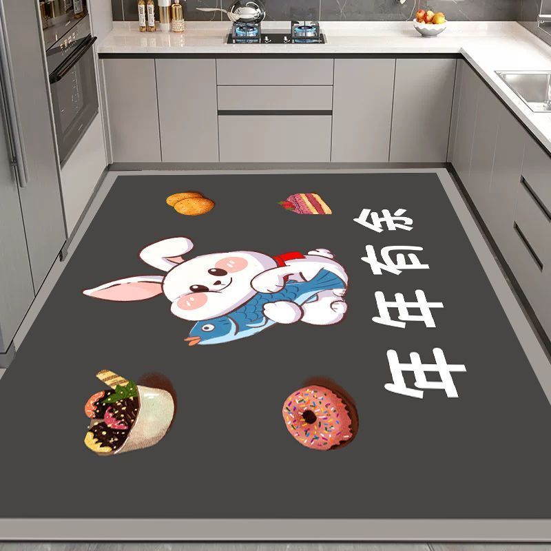 厨房硅藻泥地垫吸水防滑速干脚垫大尺寸满铺吸油可擦定制干湿两用