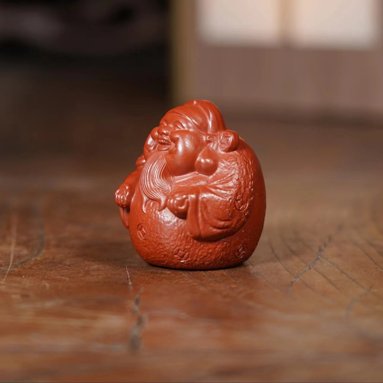 【事事如意财福哥】朱泥大红袍茶宠