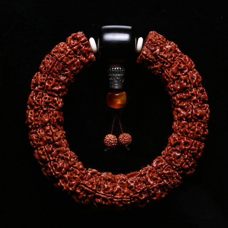 天然扇面大金刚菩提子手串佛珠手串五瓣菩提籽原籽男女文玩手持