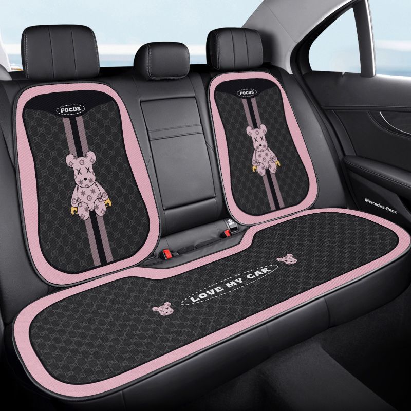 四季通用汽车坐垫通用型夏季冰丝透气主副驾驶座椅垫车内全套座垫