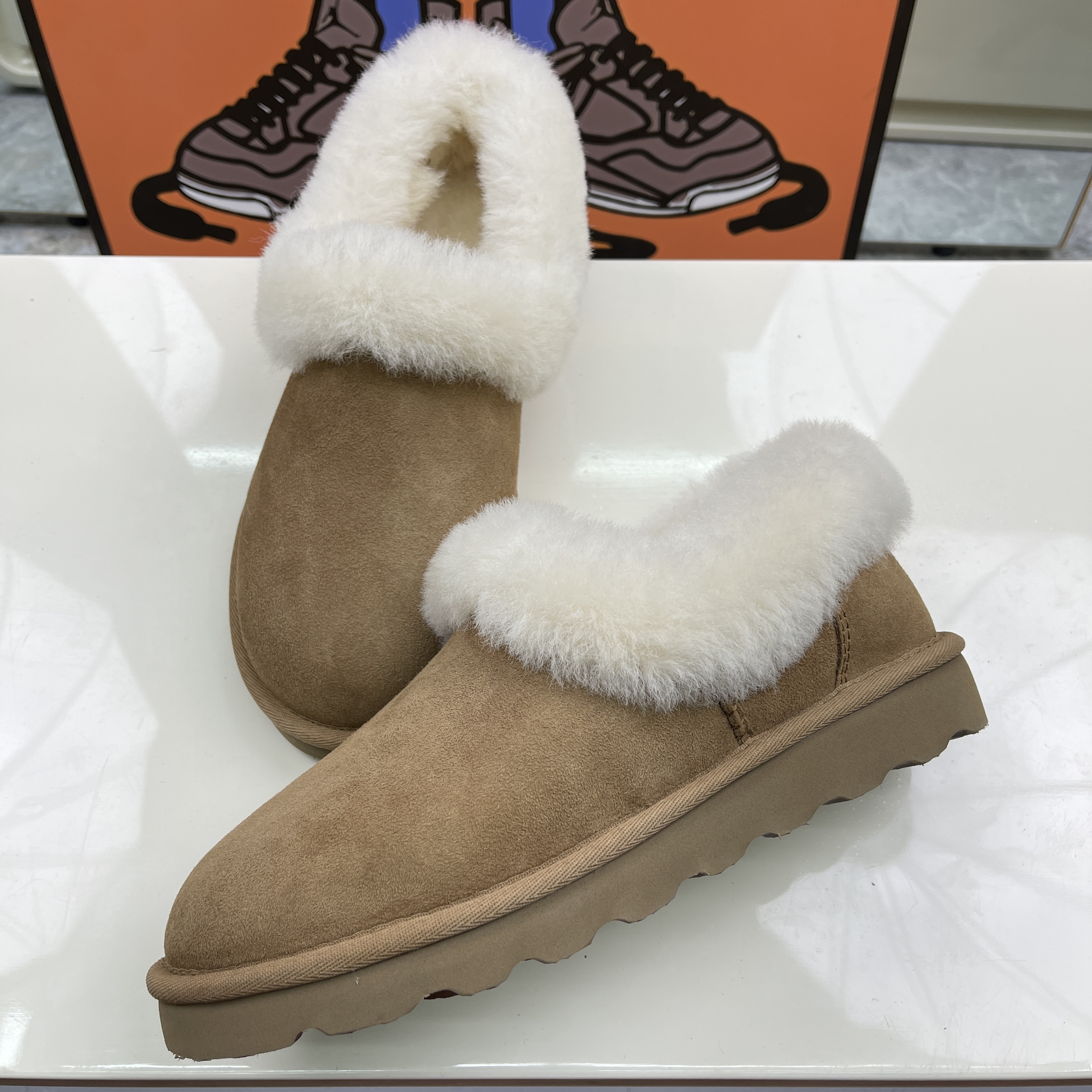 【大喜庆】河南桑坡秋冬羊皮毛一体雪地靴浅口翻毛加绒羊毛毛棉鞋
