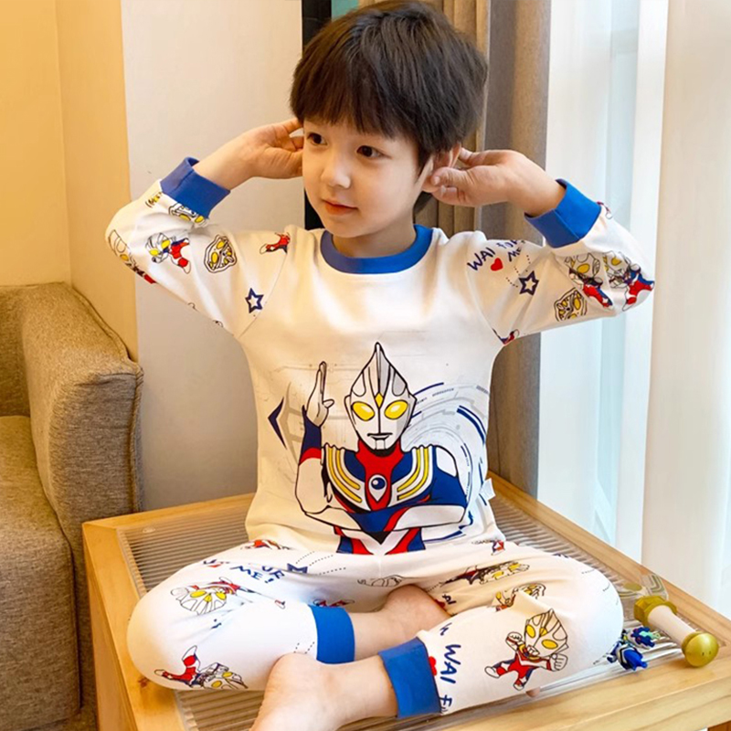奥特曼内衣儿童2025新款纯棉秋衣秋裤套装男童卡通全棉男孩棉毛衫
