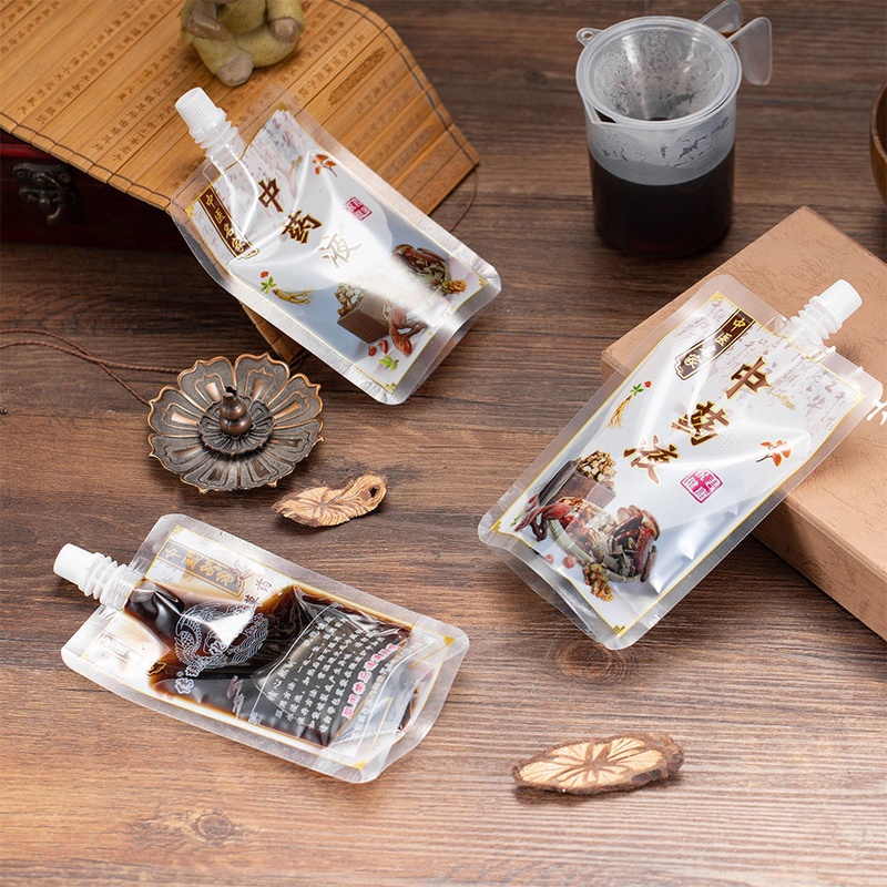 一次性中药袋子自立吸嘴袋煎药分装外带封口保鲜袋加厚液体包装袋