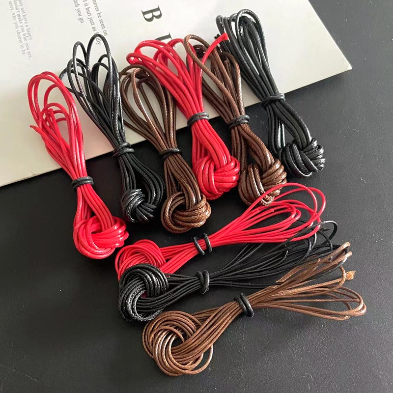 蜡皮绳手工DIY项链绳手绳吊坠绳编织绳平安扣戒指挂绳黑色棕色