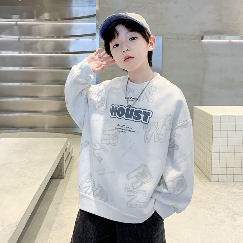 男童卫衣春秋冬款10-15岁中大童男孩长袖T恤上衣秋季儿童打底洋气