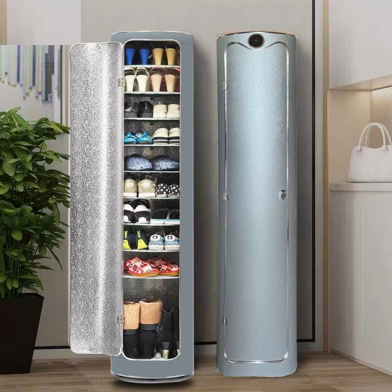 2025年新款阳台家用门口网红款圆柱入户圆形除臭杀菌消毒鞋柜创意