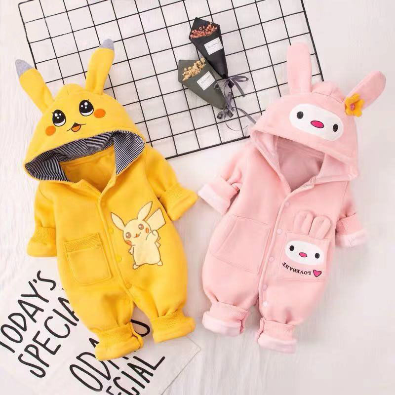 网红新生婴儿衣服春秋套装可爱超萌哈衣男女宝宝连体衣秋冬季外出