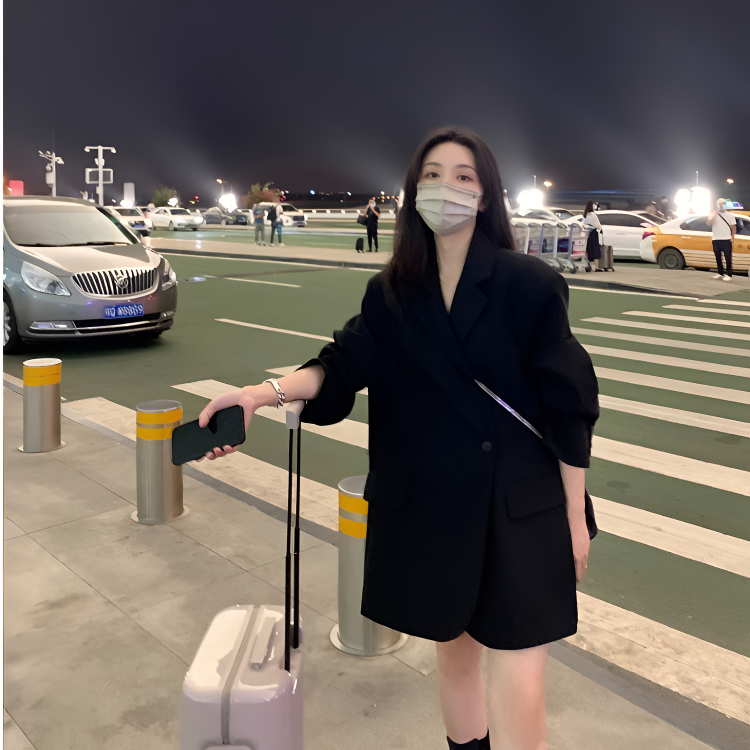 高级灰韩版小西装外套女2025春秋新款宽松时尚气质休闲炸街西服01