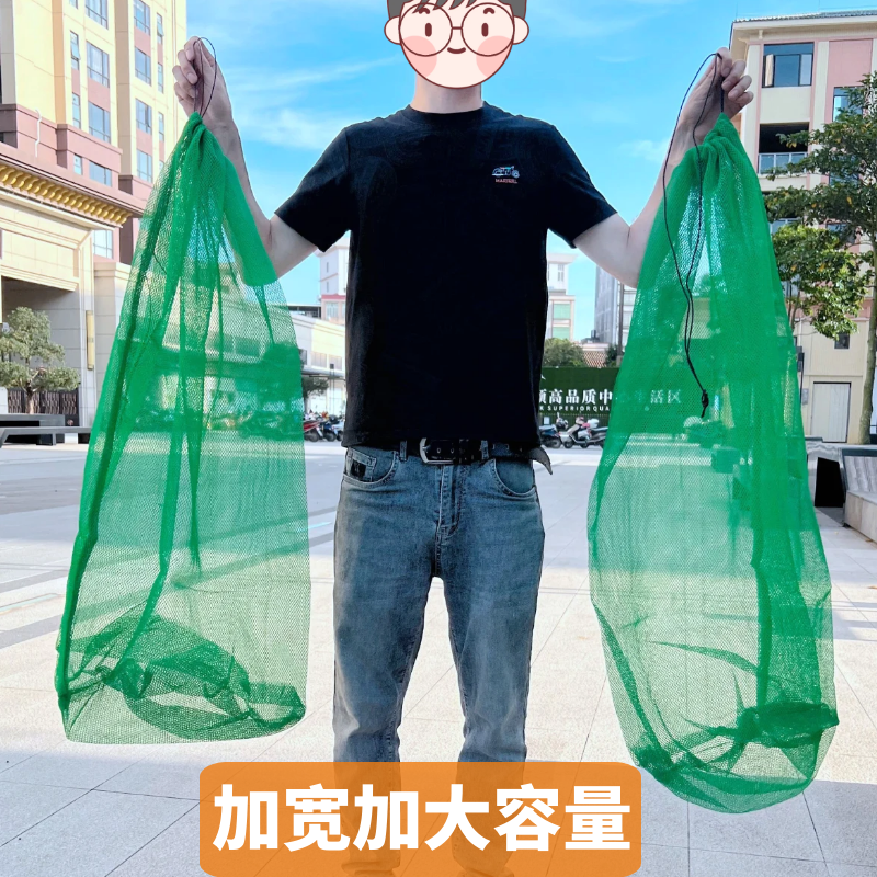 新款便携式迷你小加厚收纳方便装鱼网袋小型网兜小号尼龙编织欧式