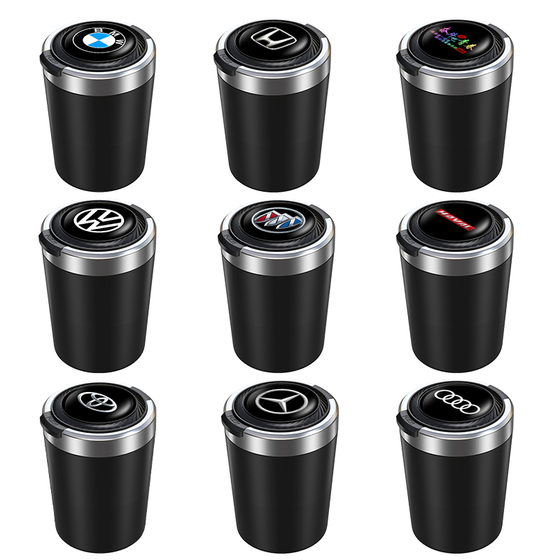 车载烟灰缸防飞灰车内创意个性潮流多功能高级感带盖自动汽车用品