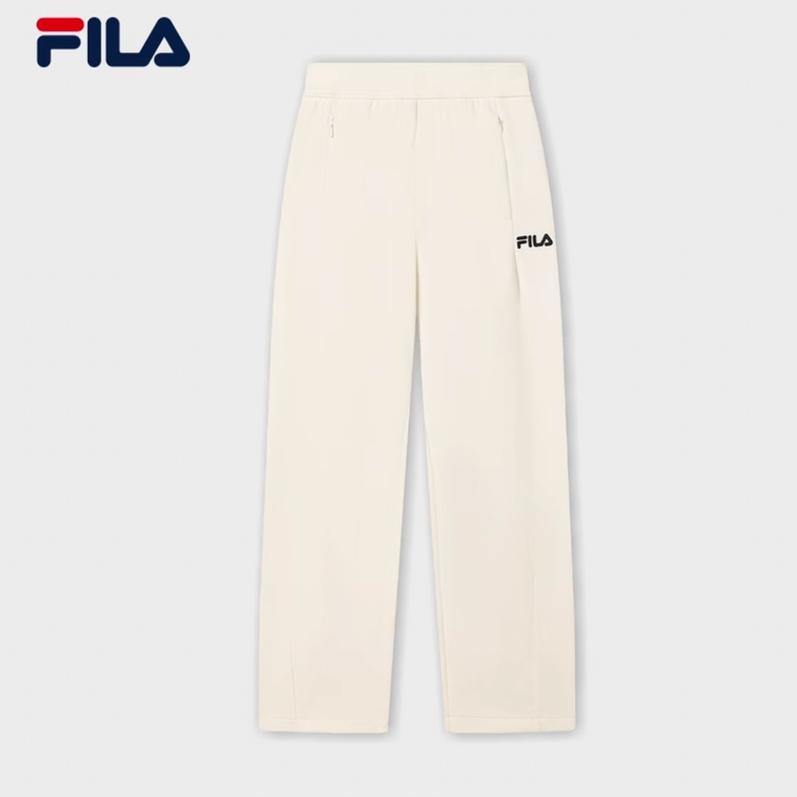Fila/斐乐女款休闲裤时尚百搭直筒针织宽松运动长裤F61W549698A
