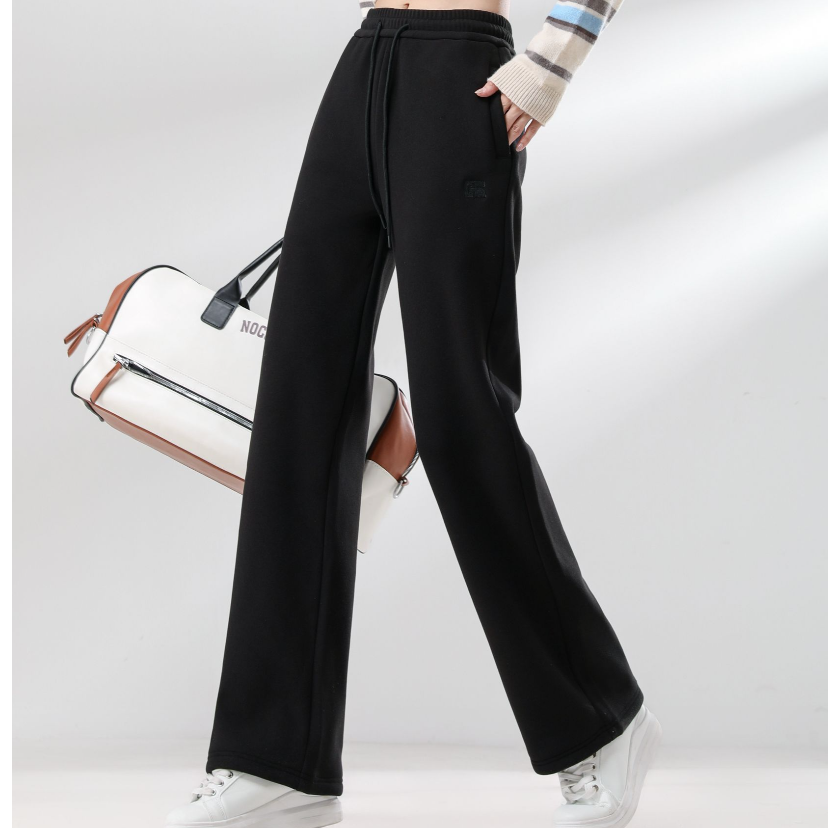 雪中飞女士奥粒绒加绒休闲裤5K03防风裤高温定型冬季外穿