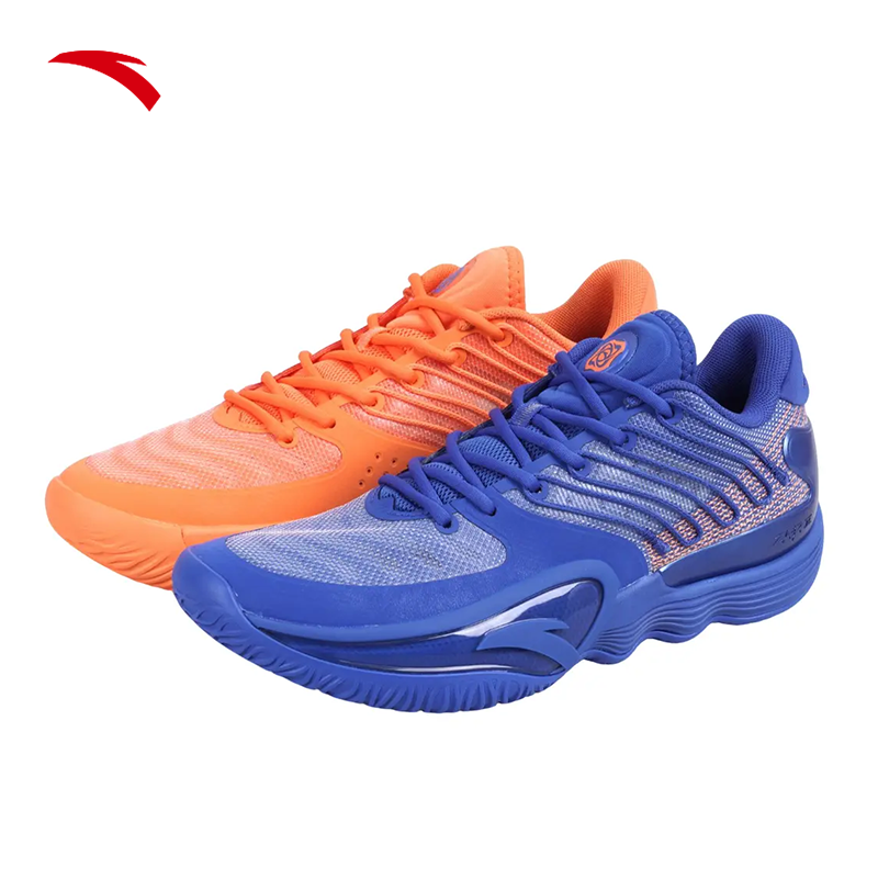 安踏瞬息海外版鸳鸯配色专业实战支撑透气耐磨防滑低帮篮球鞋