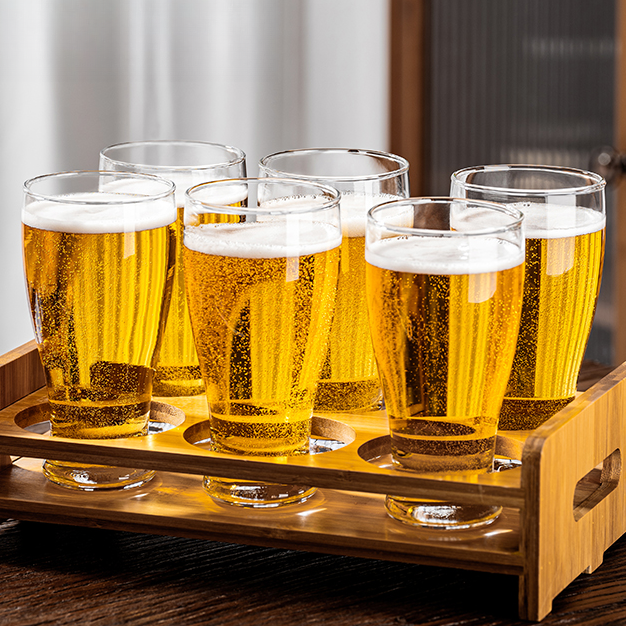 大容量玻璃啤酒杯子网红爆款2025新款家用高颜值大号加厚扎啤杯