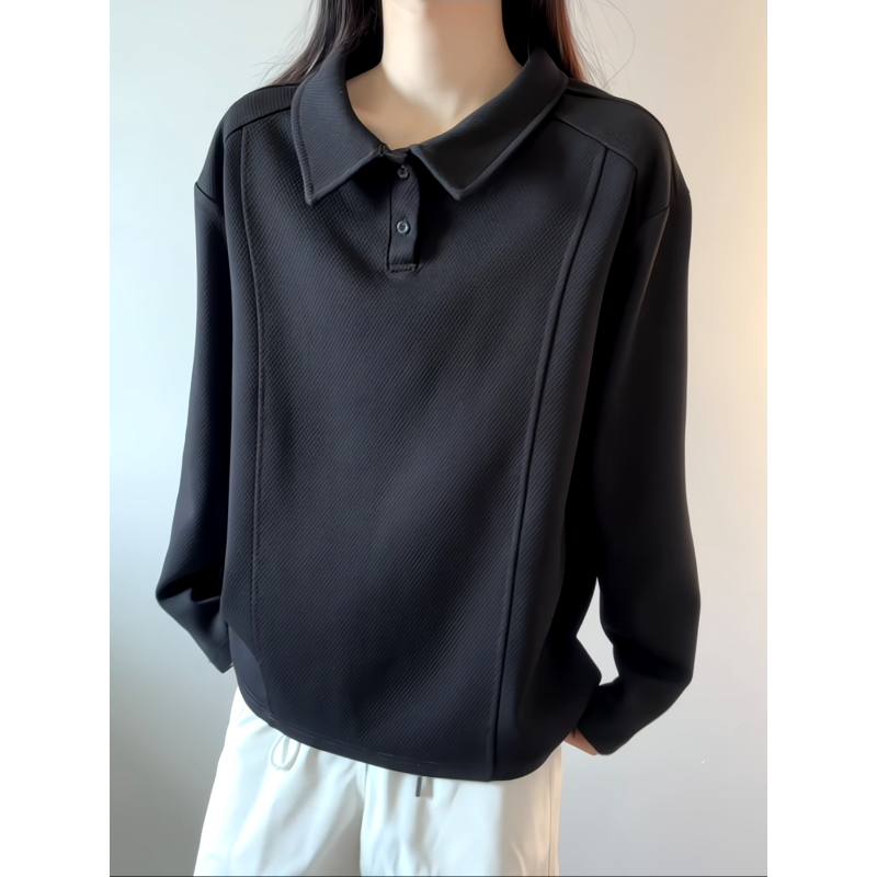 重磅450克玉米格加绒加厚翻领卫衣男款秋冬cleanfit潮牌痞帅长袖