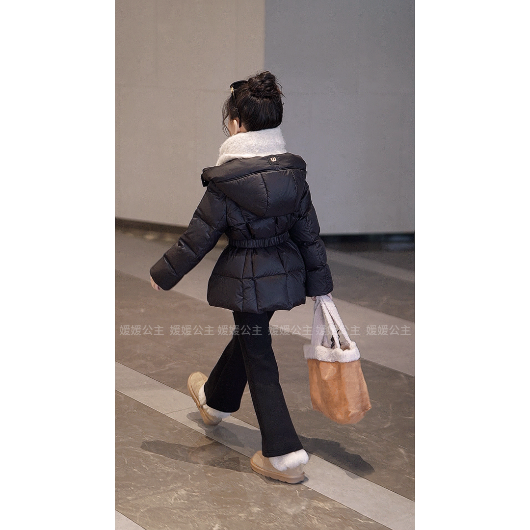 媛媛公主媛【甜心泡芙】2025冬季女童新国标白鸭绒羽绒服14415Y454