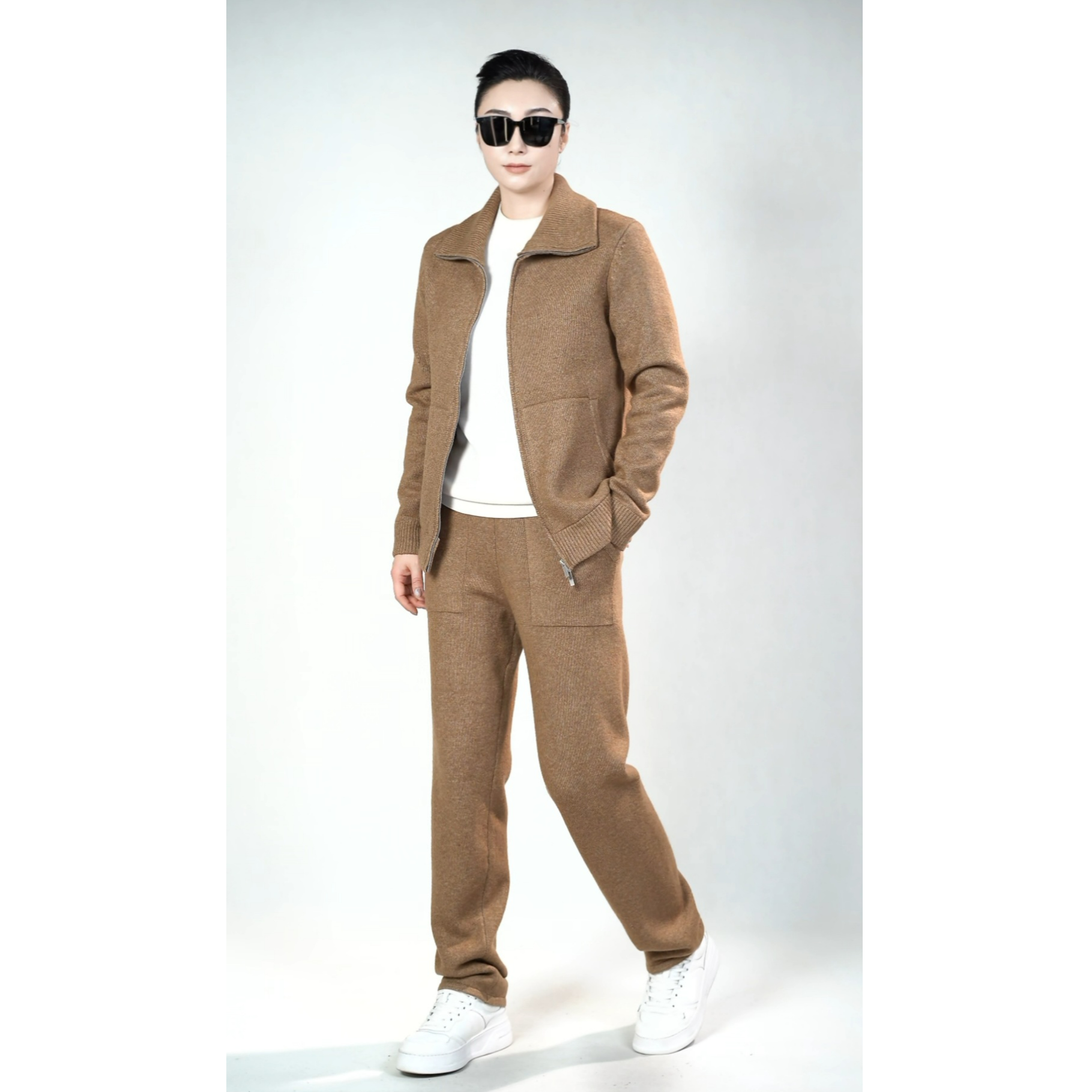 男士时尚老钱风套装1588+1589秋冬轻奢慵懒风羊毛混纺面料套装/严