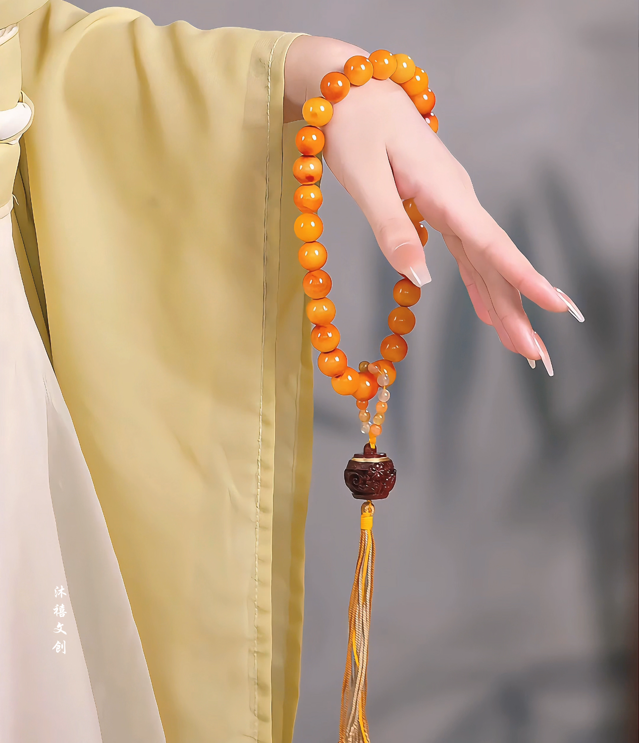 【沐禧】【精选溏心料】 风化菩提根 火山口料15mm干磨手持手串男女款