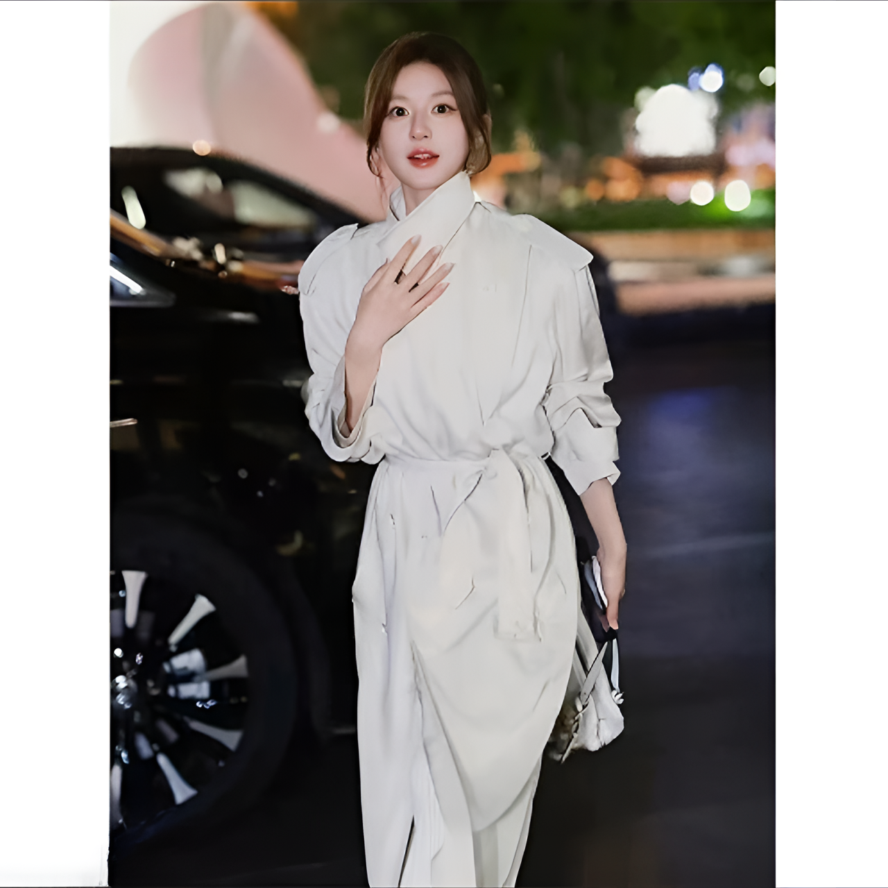 露思同款千金风衣外套显瘦宽松时尚气质高级重磅收腰外套AM25951