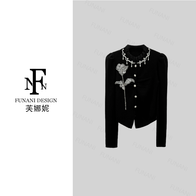 FNN【港岛玫瑰】2025新款休闲洋气衣服女穿搭气质女装上衣F2530067A
