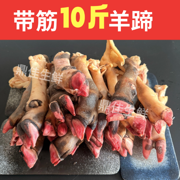 10斤【拍5斤送5斤】黑花羊蹄带筋羊蹄肉多筋多麻辣羊蹄冷冻发货