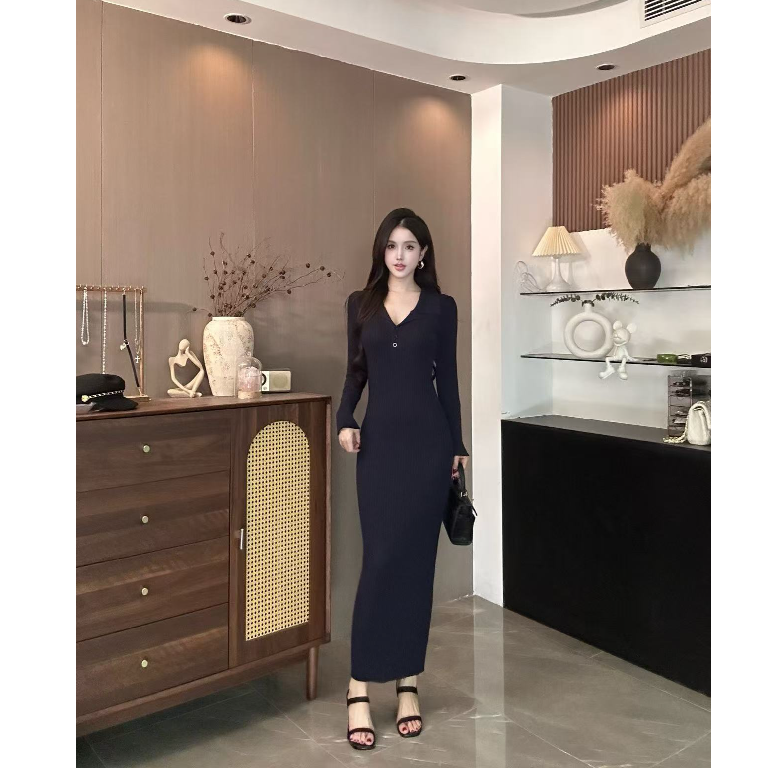 2025新款法式气质polo连衣裙女夏季后妈裙2025新款爆款洋气包臀裙