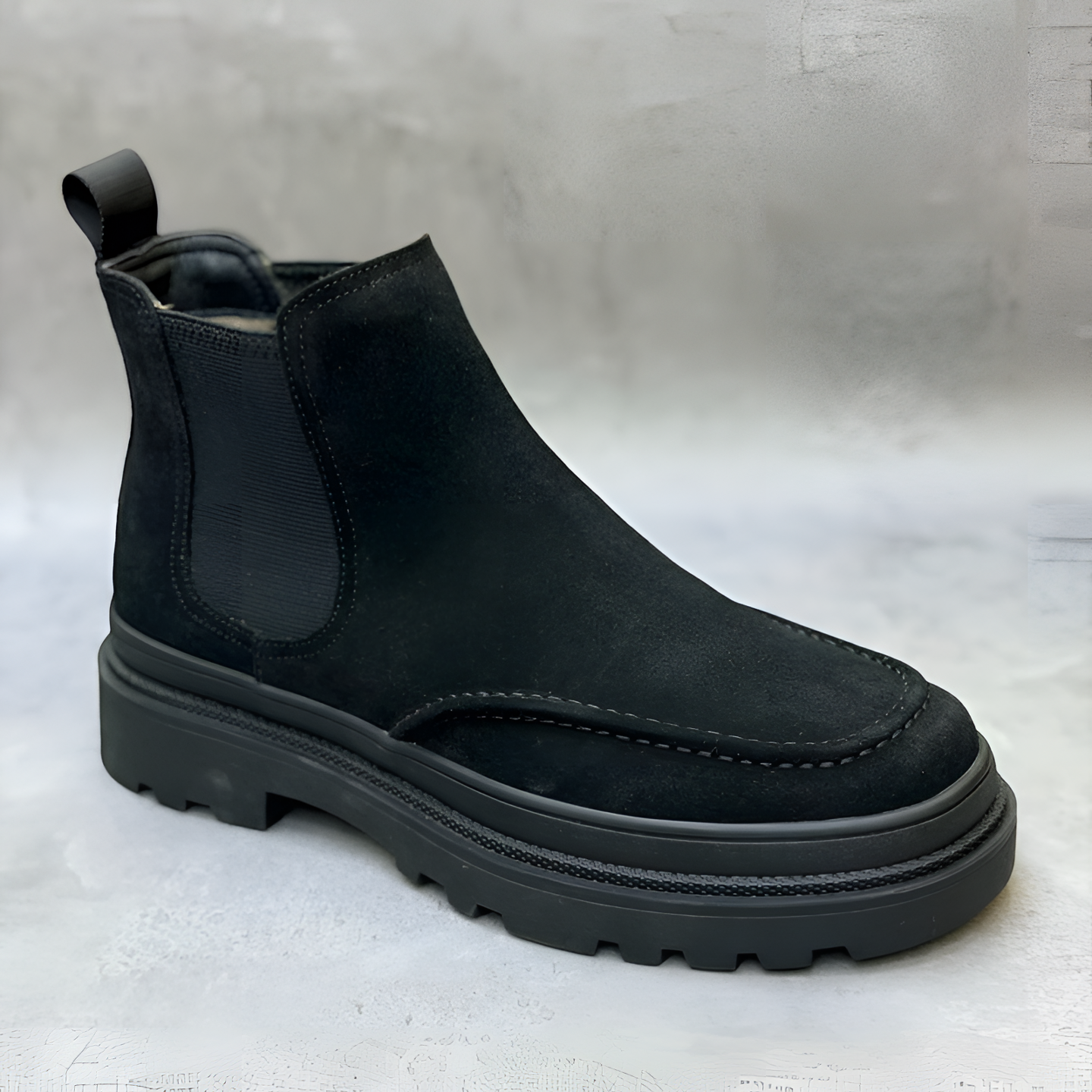 爆款切尔西马丁靴男款秋冬男士纯皮短靴休闲内增高加绒工装靴子