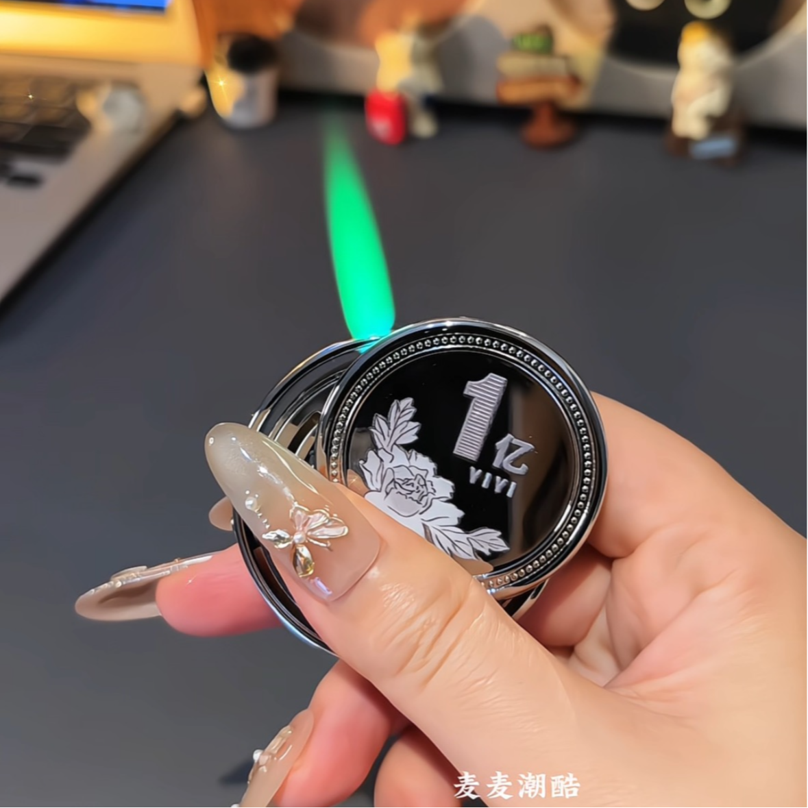 新款合金转1亿打火机国潮把玩炫酷个性充气防风火电镀高档送男友