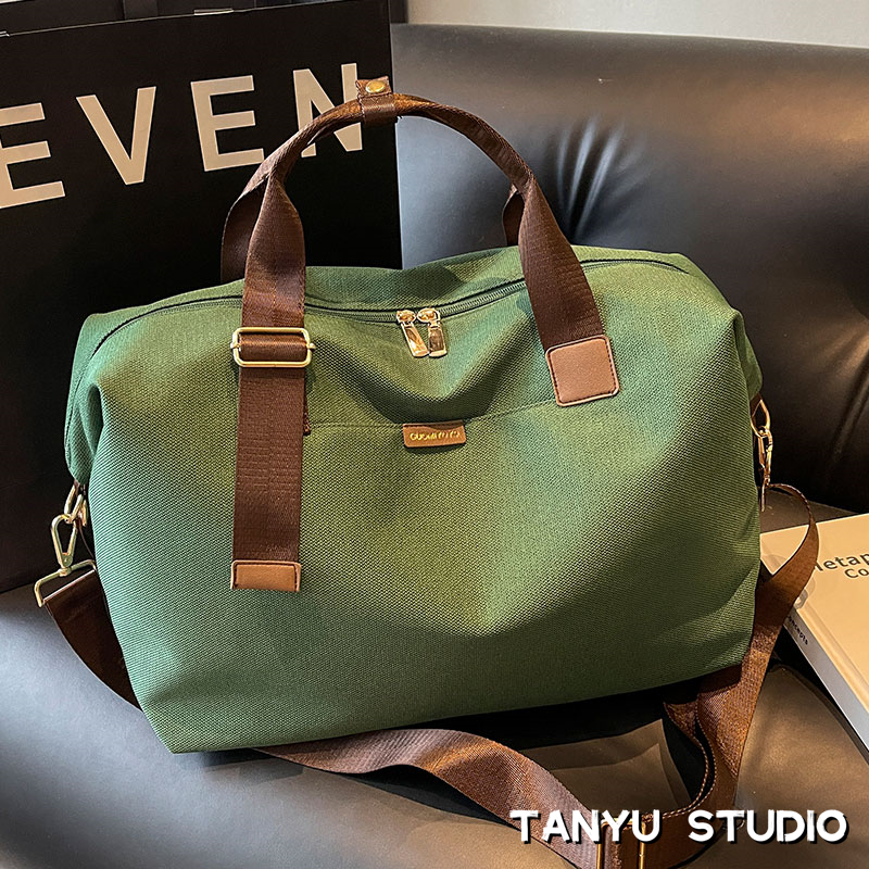 探屿帆布包短途旅行包大容量女轻便行李包手提包收纳袋运动健身包