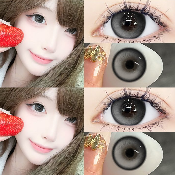 眸可【任选3副加购合并结算】烟墨浓黑巧美瞳半年抛大直径隐形眼镜