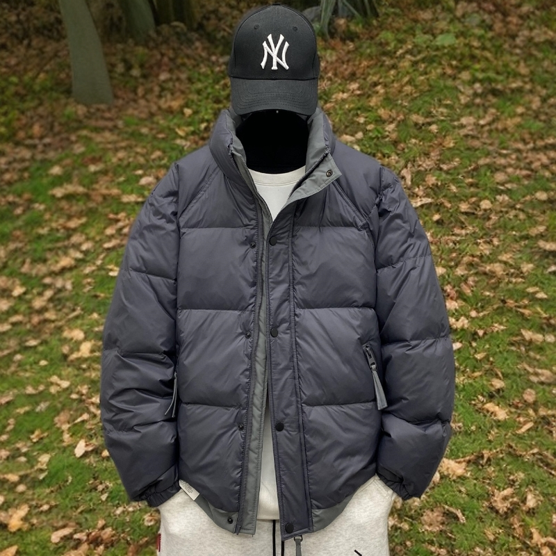 NYING冬季装大码立领棉服男士青少年日系休闲薄款保暖外套潮