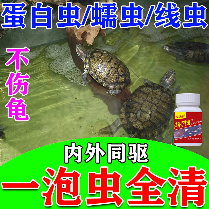 乌龟驱虫体内外寄生虫肠虫清厌食腹泻线虫乌龟营养补充水族专用