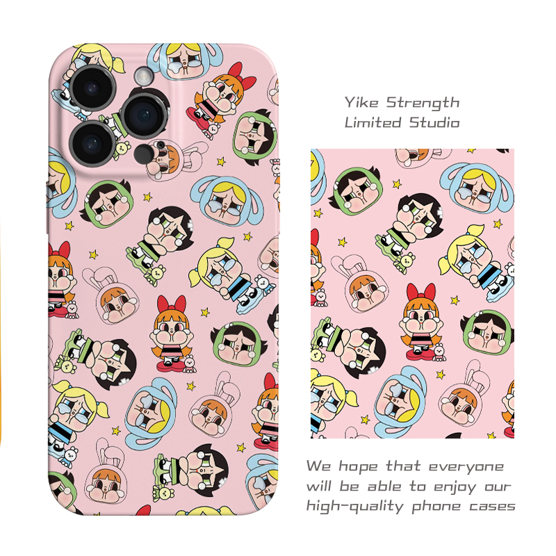 可爱小女警适用苹果16promax/全包可爱手机壳insVIVO华为