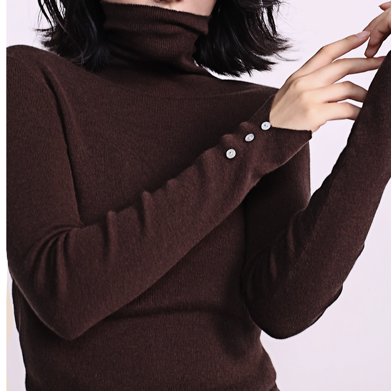 高领精纺纯羊毛美丽诺毛衣羊毛衫女装长袖衫针织衫上衣修身打底衫