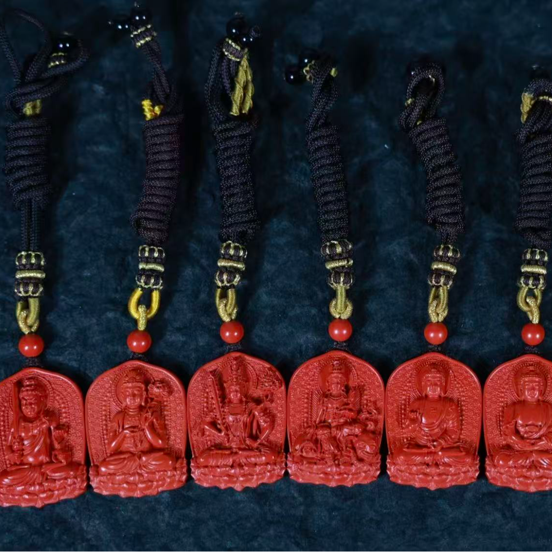 含辰砂工艺品灵丹真朱砂护佑一生本命佛朱砂吊坠