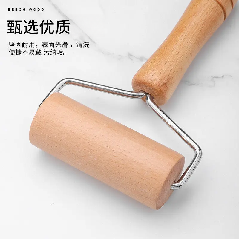 榉木擀面杖烘焙双头木质面粉棍饺子皮滚轮擀面棒手动厨房工具批发