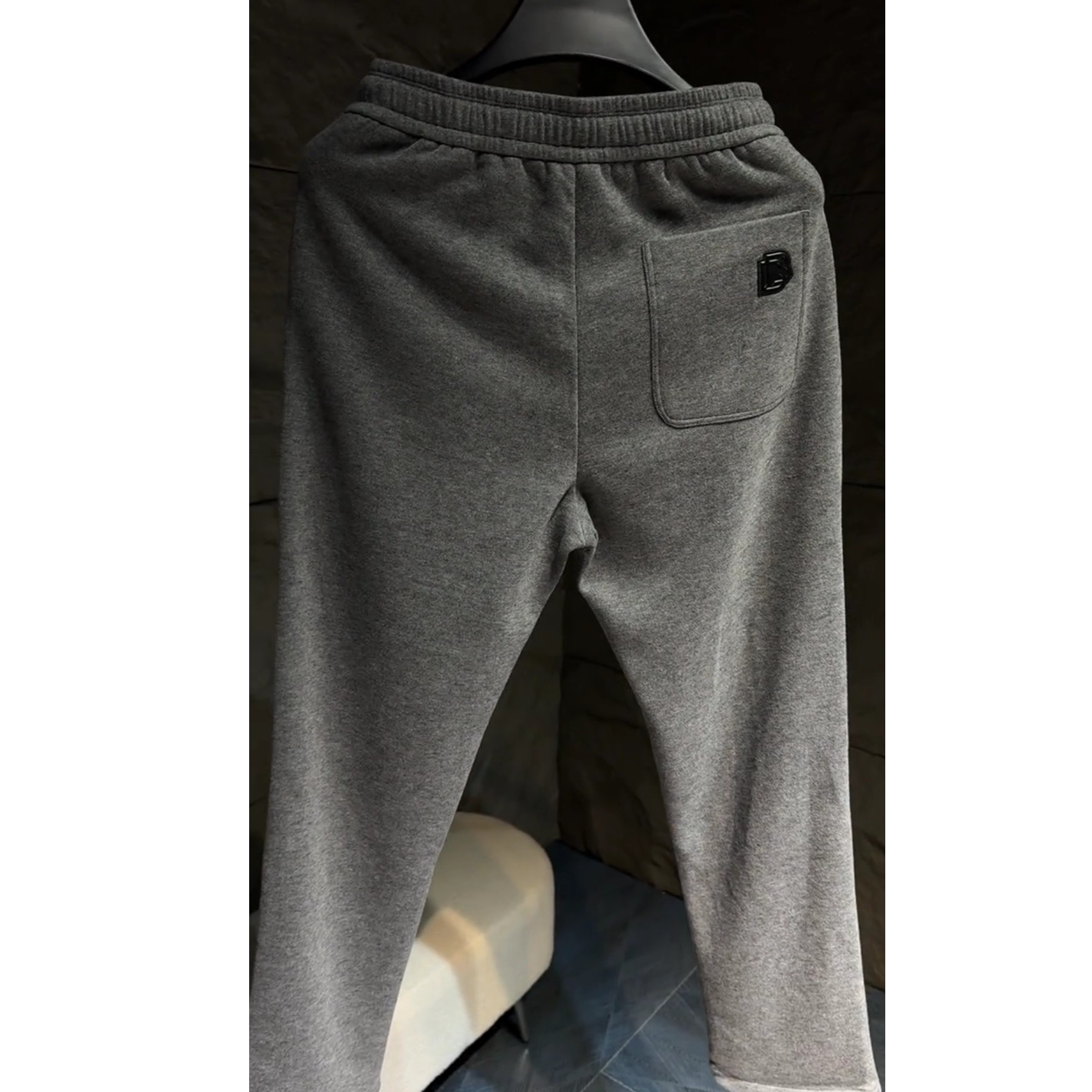 VALVOELITE秋冬季黑标系列柔滑暖糯意式棉羊毛混纺运动休闲长裤