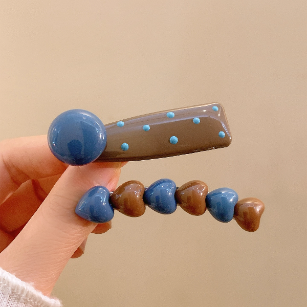 海盐奶咖~发夹女爱心边夹前额一字发卡碎发刘海夹子头饰2025新款