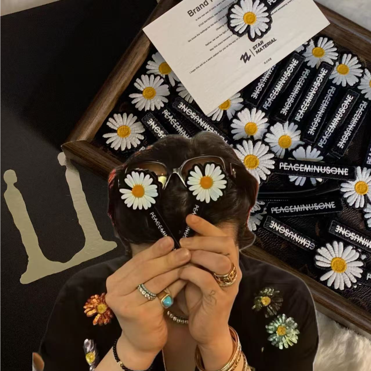 权志龙小雏菊刺绣鸭嘴发夹闺蜜百搭个性韩版发卡头发定型一字夹