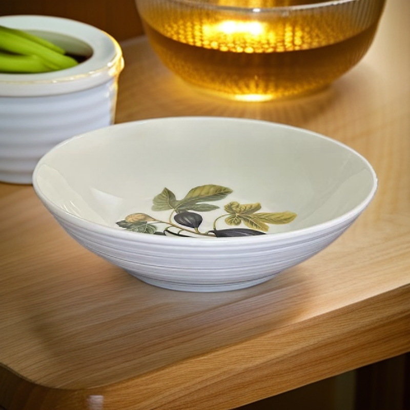 【WS家】22*6CM 威廉无花果汤盘 家用陶瓷圆盘 欧式沙拉盘 礼盒装