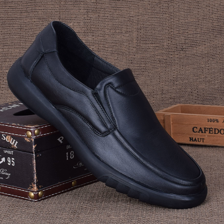 CATIA SELI牛皮男鞋真皮休闲皮鞋软面皮软底开车鞋男士厚底爸爸鞋
