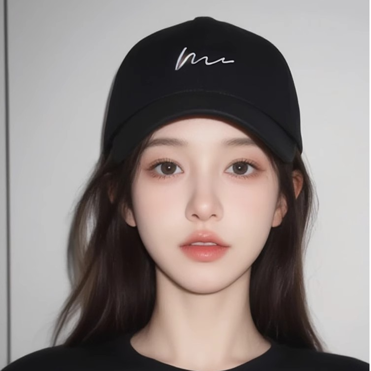 迈洛森新款黑色棒球帽刺绣帽子大头围显脸小美式宽檐软顶帽女