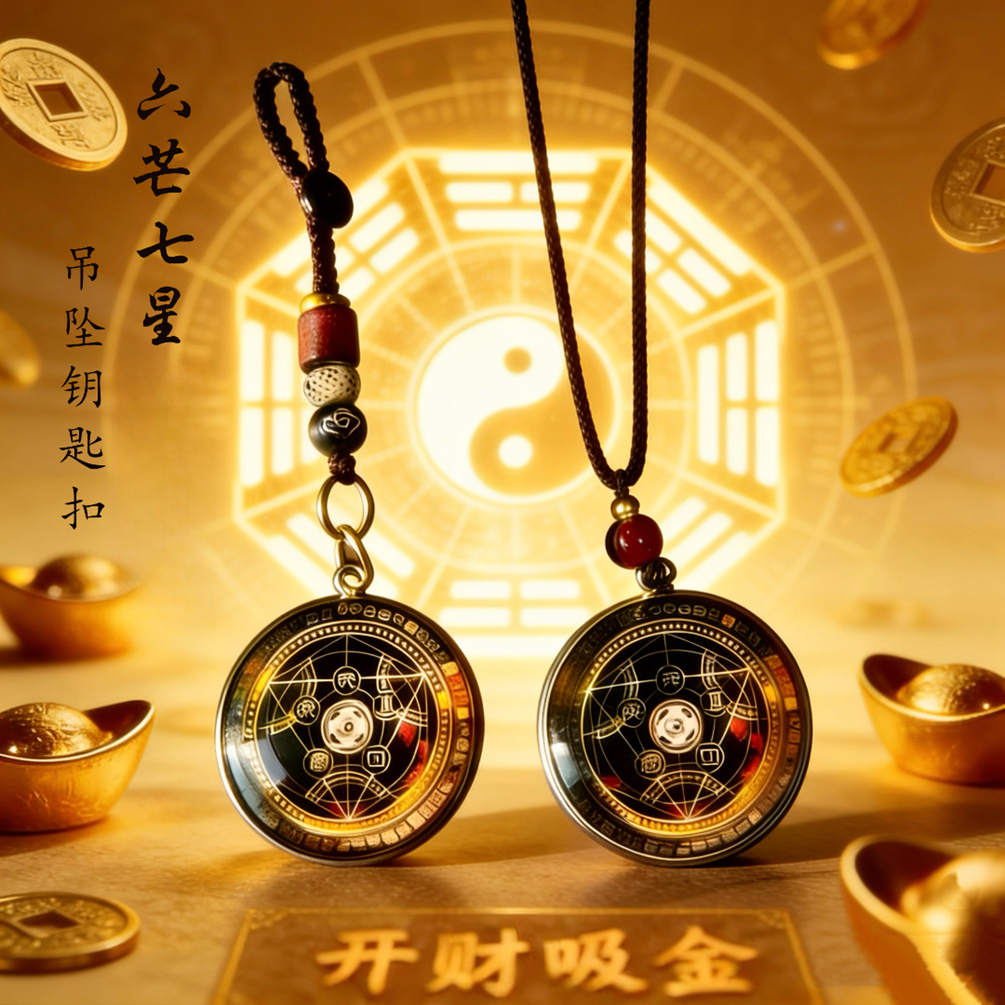【大唐】六芒七星开財阵能量开韵随身守护聚宝財阵驾车个人用品