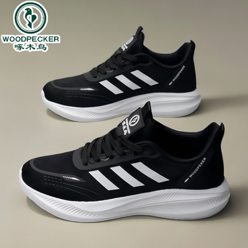 【正品】啄木鸟2025新款软底男士休闲鞋潮流百搭鞋网面透气运动男鞋