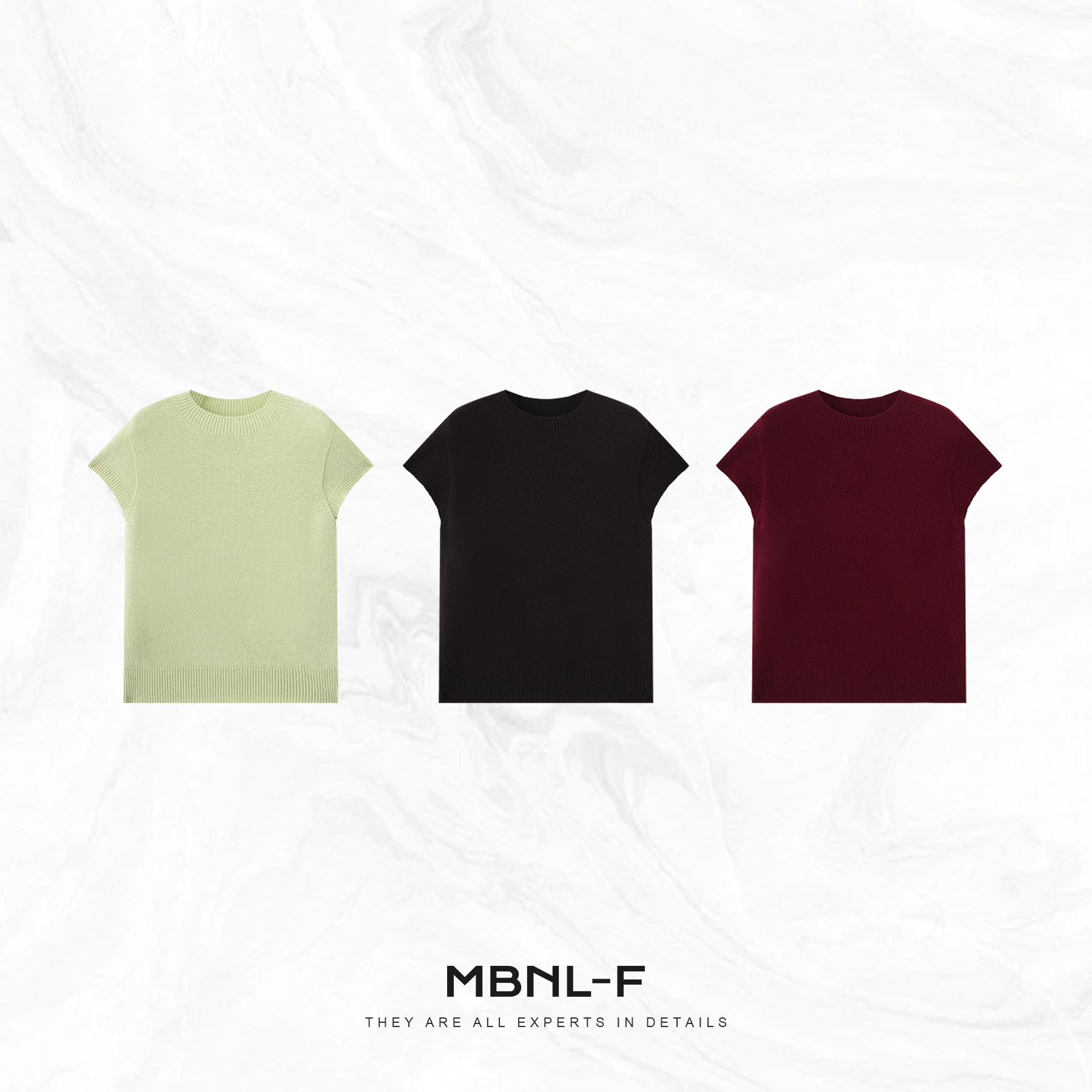 MBNL-F“毛织小飞袖” 100%高支绵羊毛极简纯色T恤 秦磊XM-XMY2513