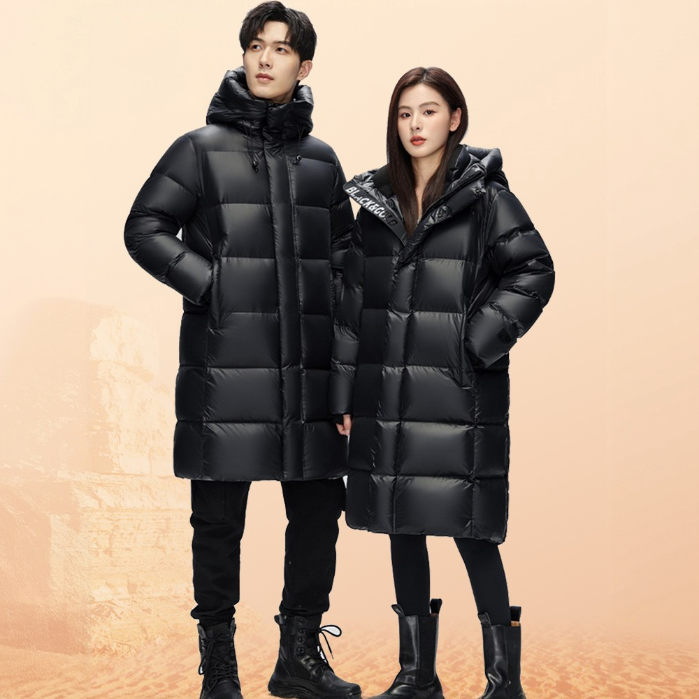 法帝卡尔克鹅绒羽绒服冬男女连帽中长款加厚极寒爆款高端时尚外套