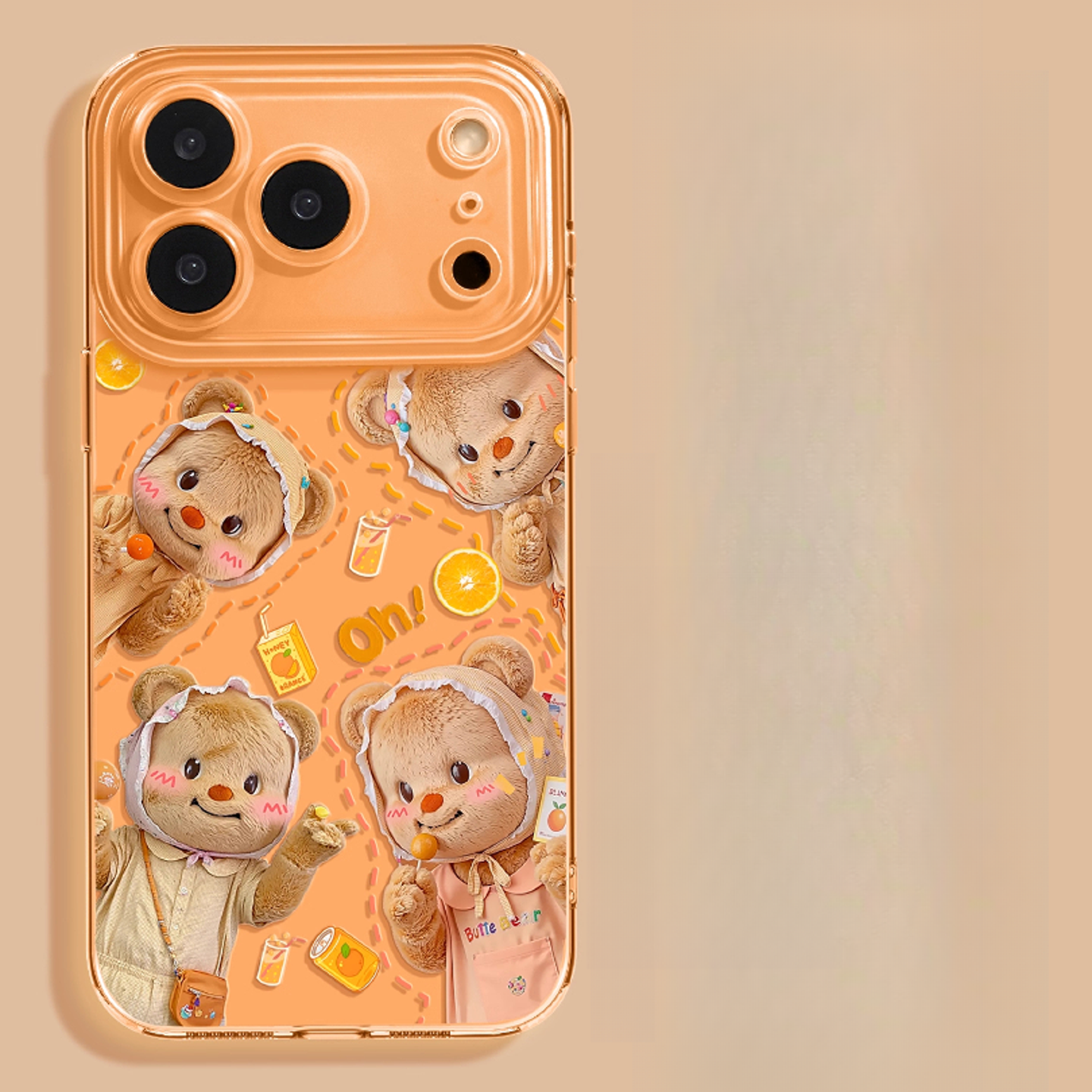 可爱黄油小熊适用17promax苹果13透明手机壳iPhone16动漫12个性14