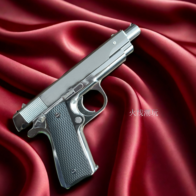男人人手一把升级版1911创意防风充气蓝焰手枪造型打火机男生礼物