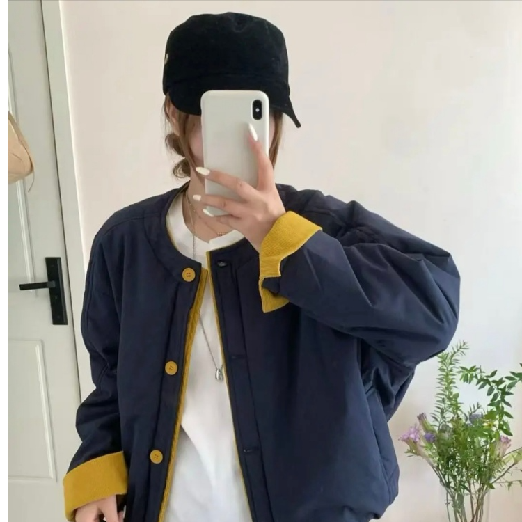 2025秋季新款韩版时尚薄款棉服外套女洋气百搭休闲夹克棉衣上衣潮