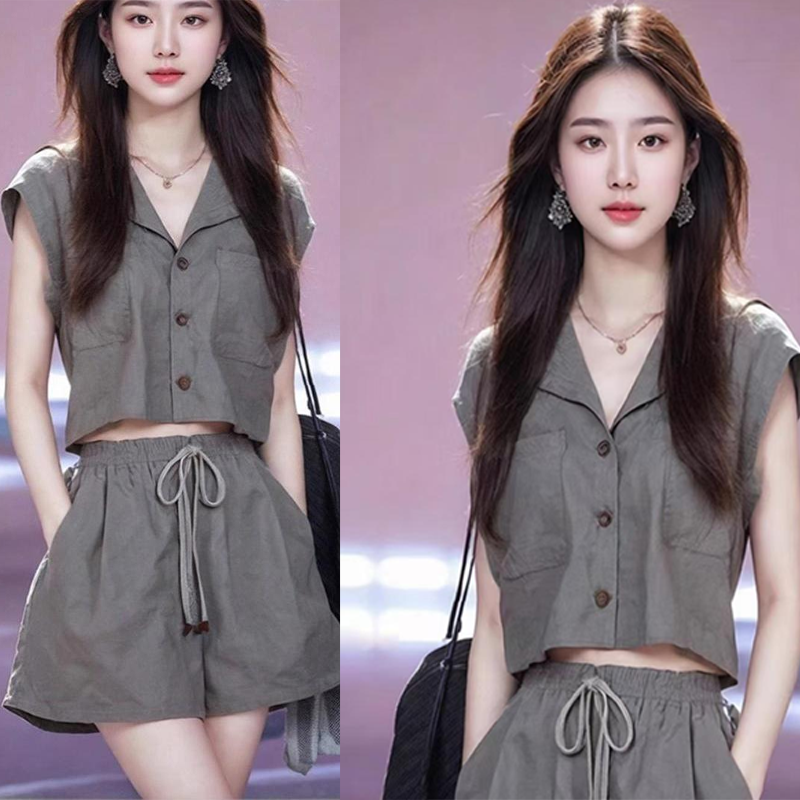 法式时尚西装小个子INS风百搭复古港风通勤时尚套装